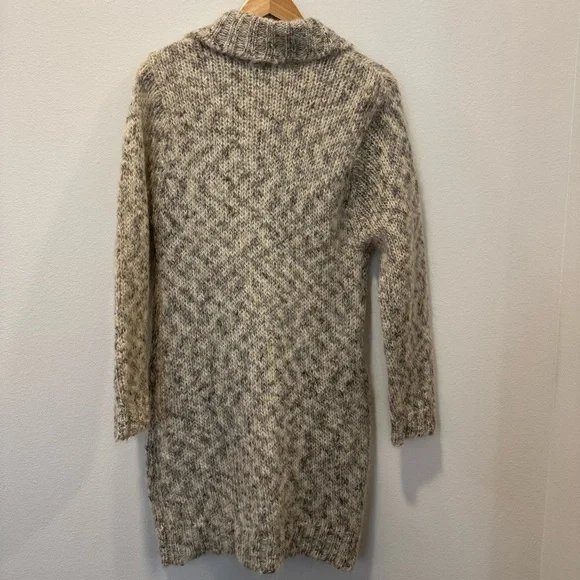 Eastside Westside Beige Knit Long Cardigan Sweater Mohair Blend Neutral Boho L - Picture 2 of 6